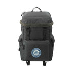 Fireside Recycled Rucksack with Sherpa Accents, 15 Inch Transfer - Charcoal - Front 2