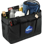 Fireside Utility Tote in Recycled Polyester Embroidery - Charcoal - Right Angle 3