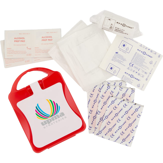 First Aid Kit in a Recycled Case, 21 Pieces Full Color