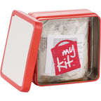 First Aid Kit in a Reusable Tin, 30 Pieces Full Color - RED - Detail 2
