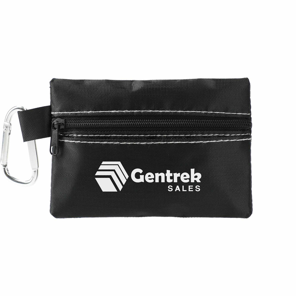First Aid Kit in a Zip Pouch, 20 Pieces - Black - Front