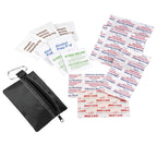 First Aid Kit in a Zip Pouch, 20 Pieces - Black - Left Angle 2