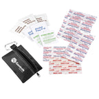 First Aid Kit in a Zip Pouch, 20 Pieces - Black - Left Angle