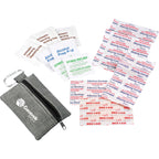 First Aid Kit in a Zip Pouch, 20 Pieces - Graphite - Left Angle