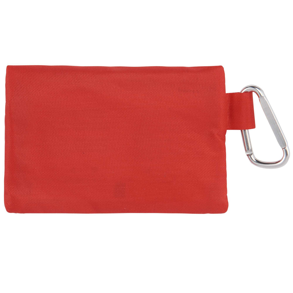First Aid Kit in a Zip Pouch, 20 Pieces - Red - Back