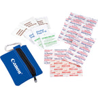 First Aid Kit in a Zip Pouch, 20 Pieces - Royal - Front