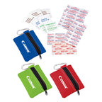 First Aid Kit in a Zip Pouch, 20 Pieces - Royal - Photo