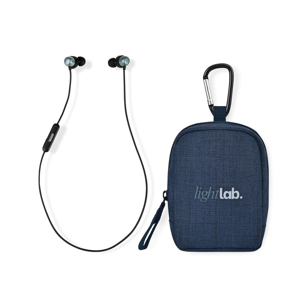 FitPack Magnetic Earbuds with Mini Pouch Bag Charm Transfer - Navy Heather - View 1