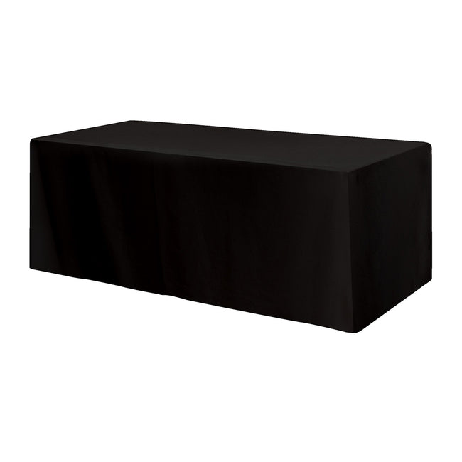 Fitted Poly Cotton Table Cover, Four Sided, 8 Foot Table