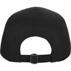 Five Panel Cap in Recycled Cotton Ripstop Transfer - Black - Back