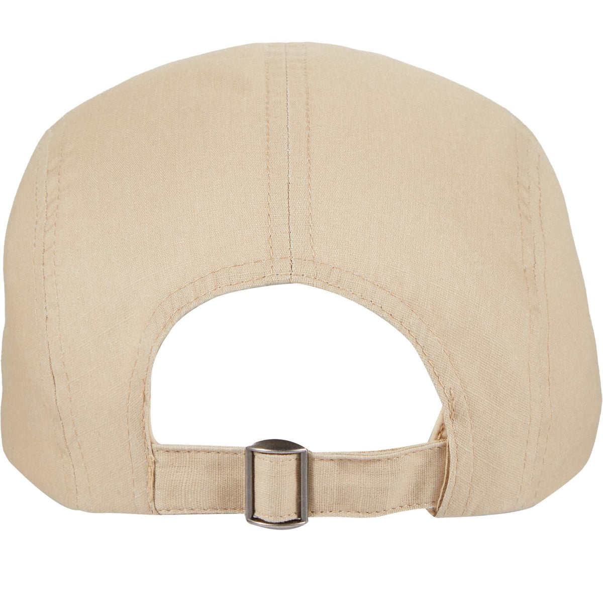 Five Panel Cap in Recycled Cotton Ripstop Transfer - Desert Khaki - Back