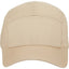 Five Panel Cap in Recycled Cotton Ripstop Transfer - Desert Khaki - Front