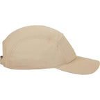 Five Panel Cap in Recycled Cotton Ripstop Transfer - Desert Khaki - Right Angle 2