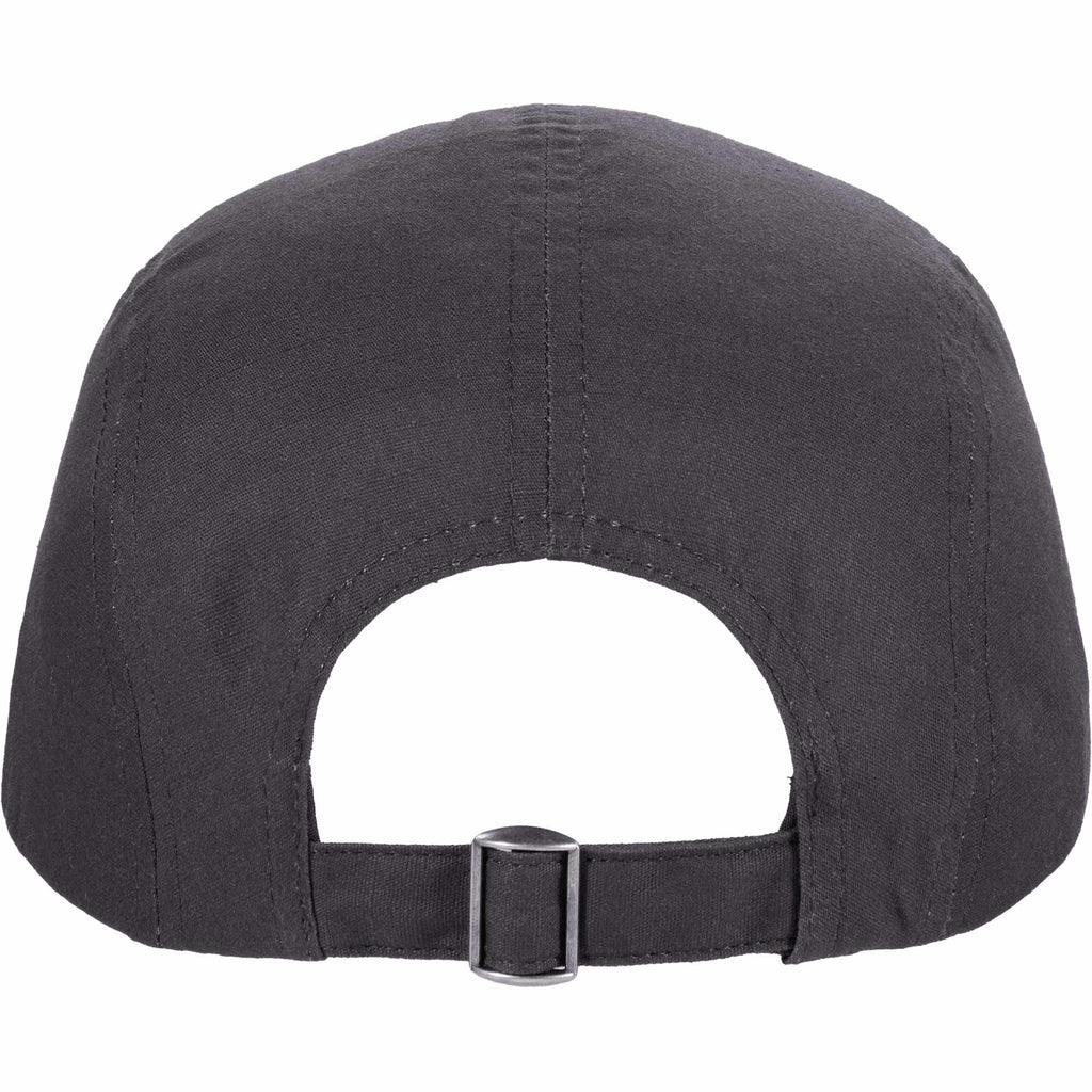 Five Panel Cap in Recycled Cotton Ripstop Transfer - Grey Storm - Back