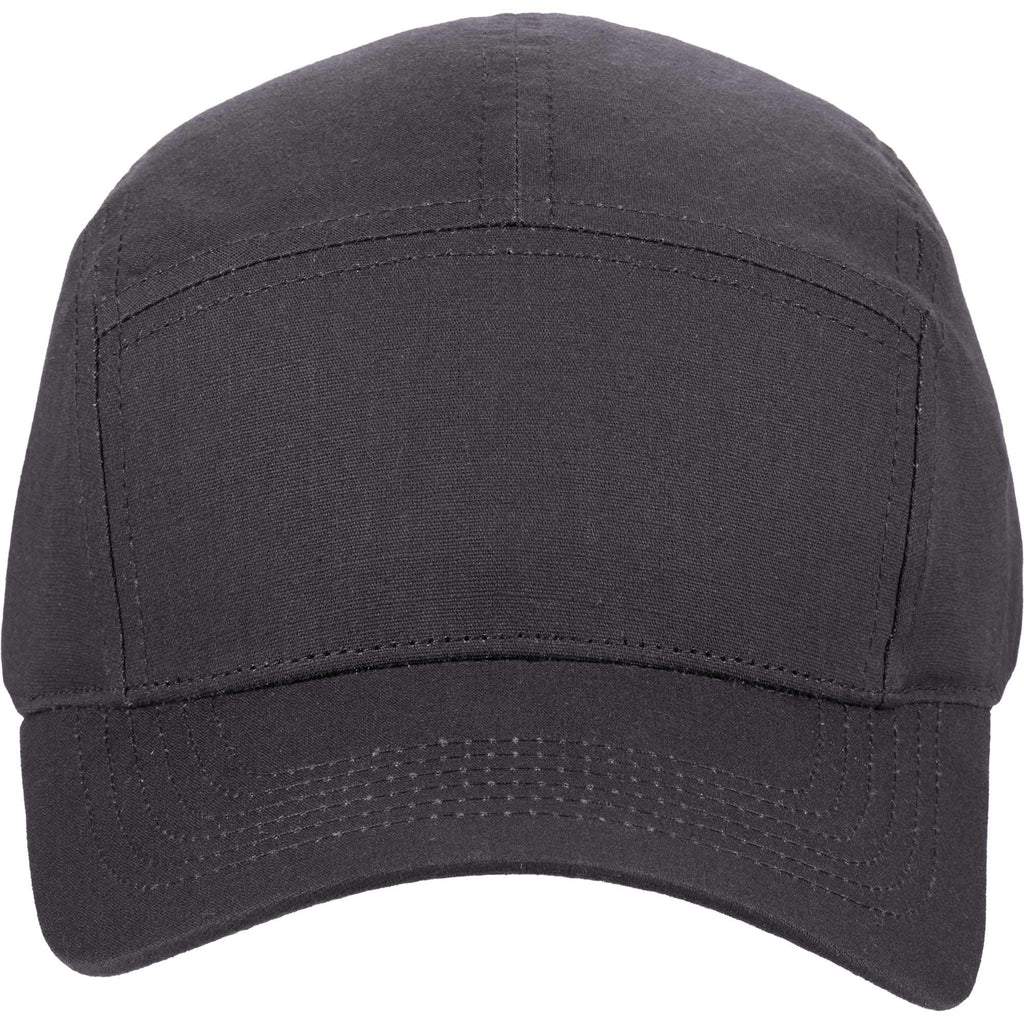 Five Panel Cap in Recycled Cotton Ripstop Transfer - Grey Storm - Front