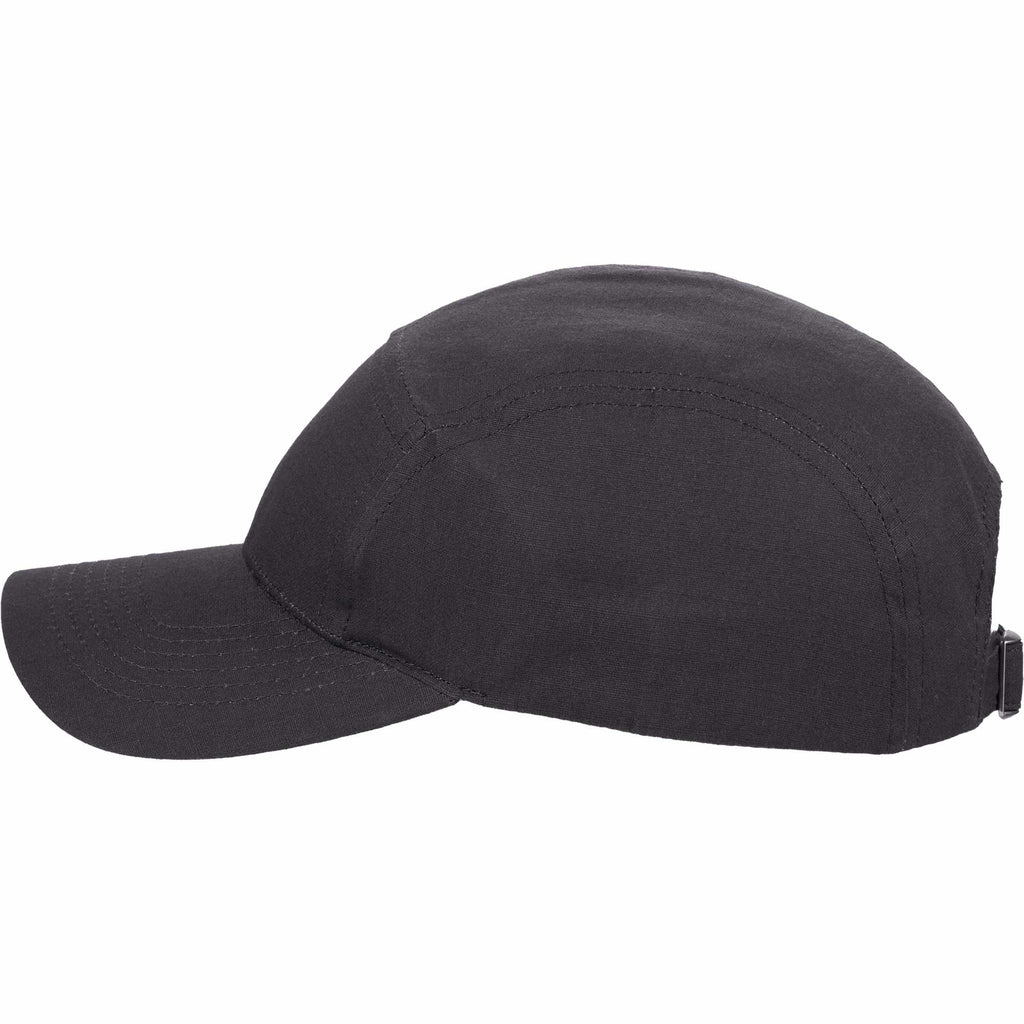 Five Panel Cap in Recycled Cotton Ripstop Transfer - Grey Storm - Left Angle 2