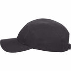 Five Panel Cap in Recycled Cotton Ripstop Transfer - Grey Storm - Left Angle 2