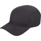Five Panel Cap in Recycled Cotton Ripstop Transfer - Grey Storm - Left Angle