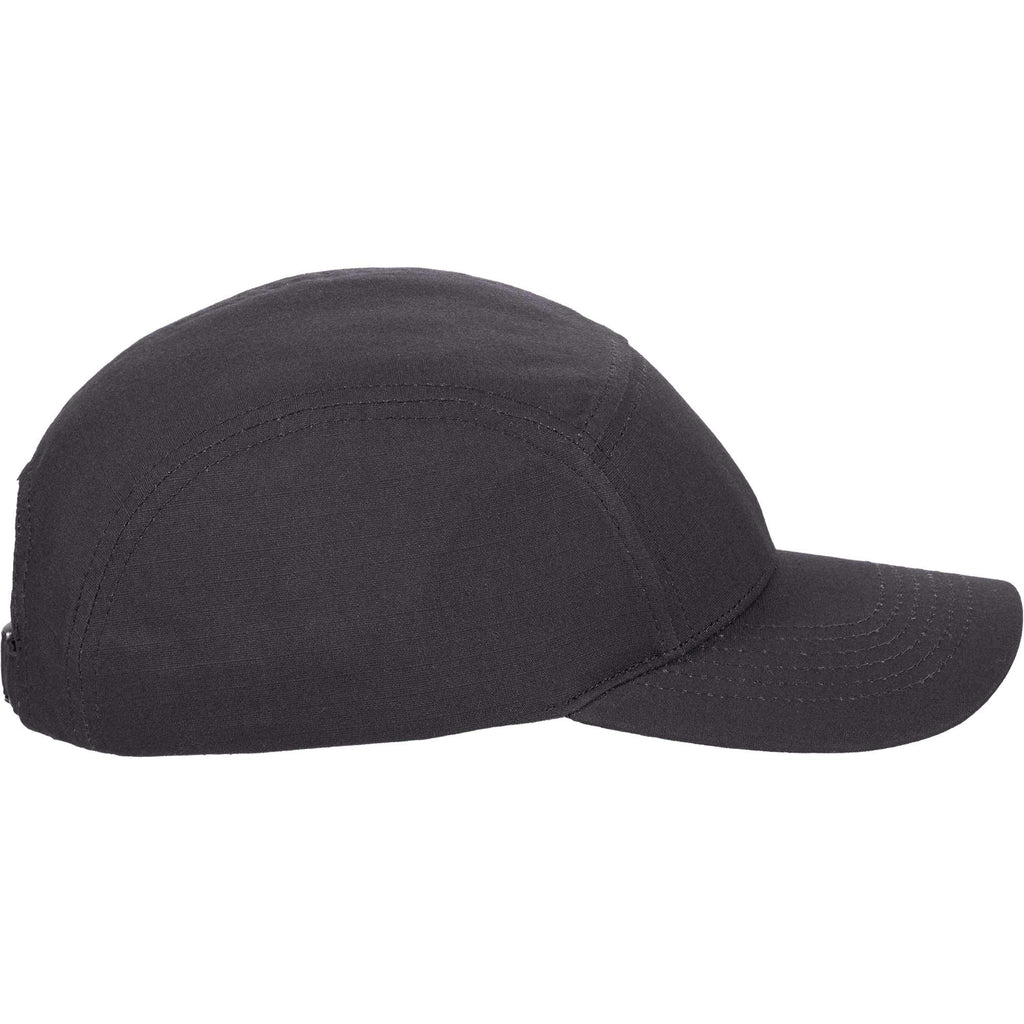 Five Panel Cap in Recycled Cotton Ripstop Transfer - Grey Storm - Right Angle 2