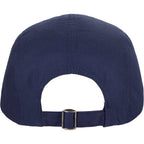 Five Panel Cap in Recycled Cotton Ripstop Transfer - Vintage Navy - Back