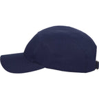Five Panel Cap in Recycled Cotton Ripstop Transfer - Vintage Navy - Left Angle 2