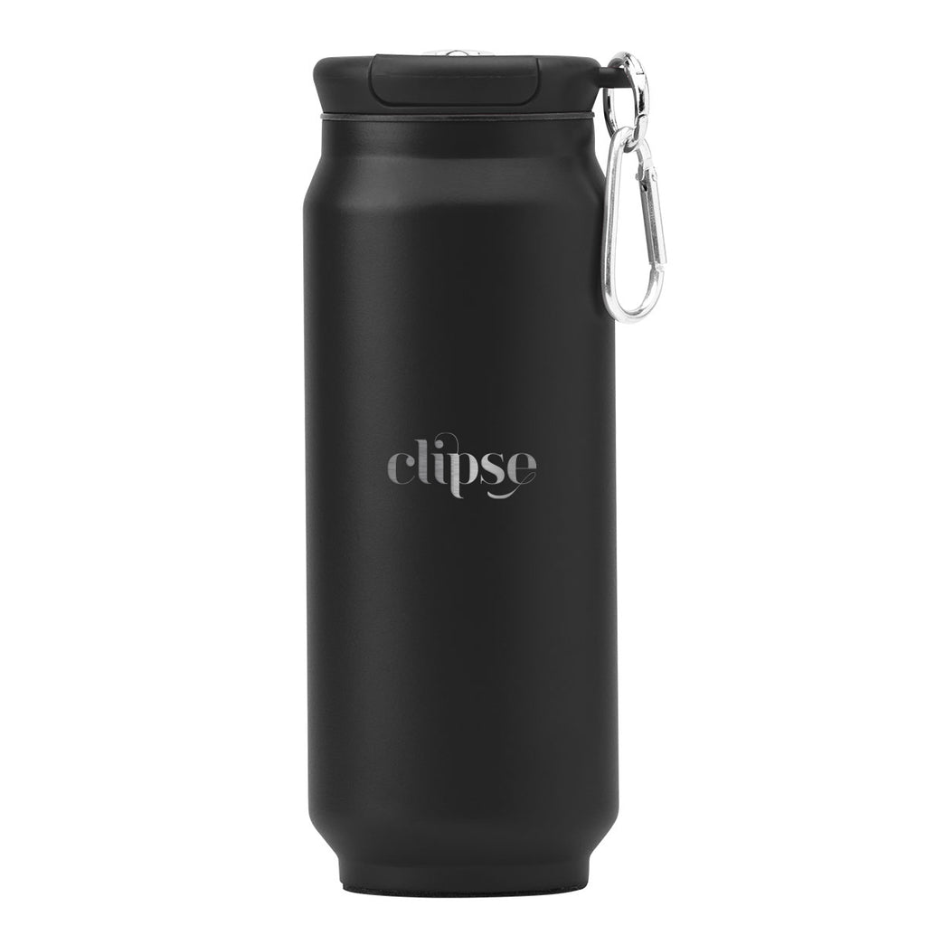 Fizz Recycled Stainless Steel Tumbler, 17 oz - Black - Laser Engraving