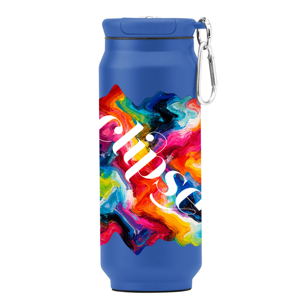 Fizz Recycled Stainless Steel Tumbler in Full Color, 17 oz - Blue - Megabrite