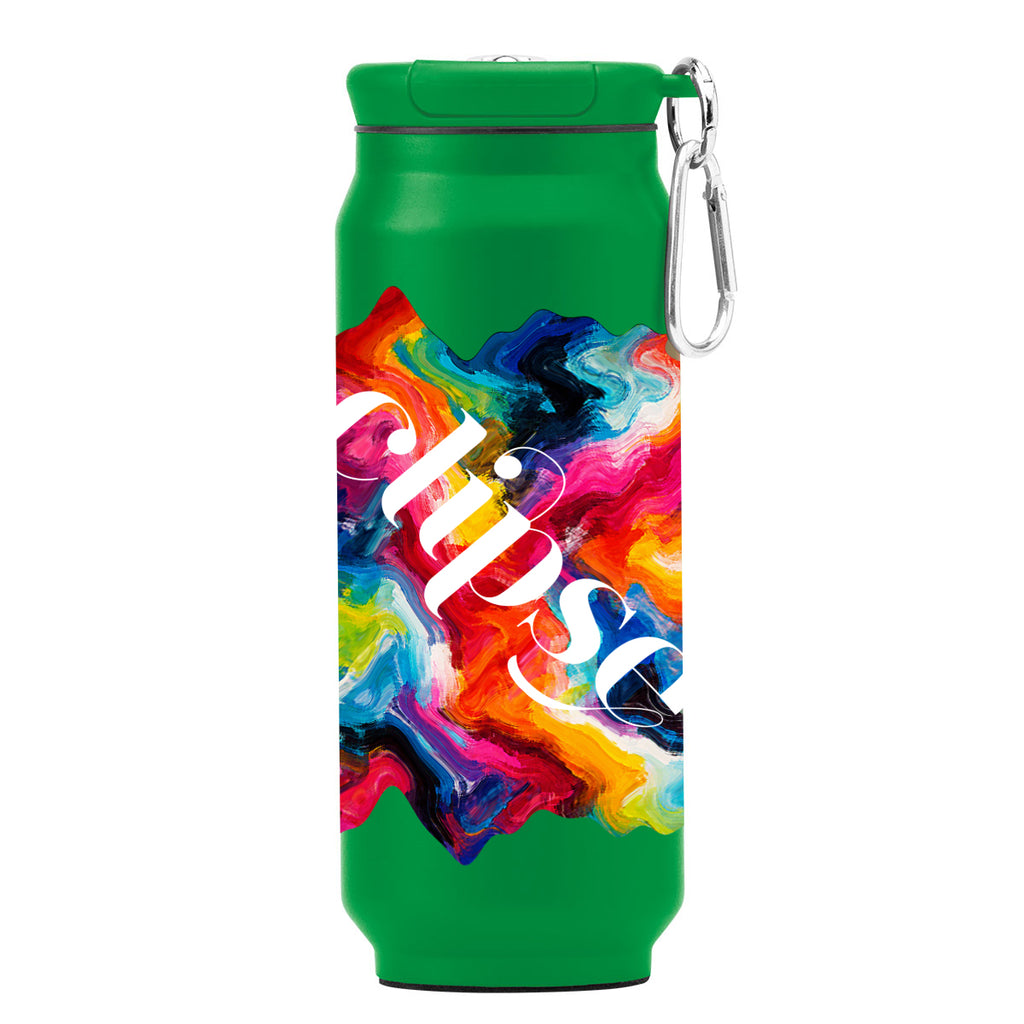 Fizz Recycled Stainless Steel Tumbler in Full Color, 17 oz - Green - Megabrite
