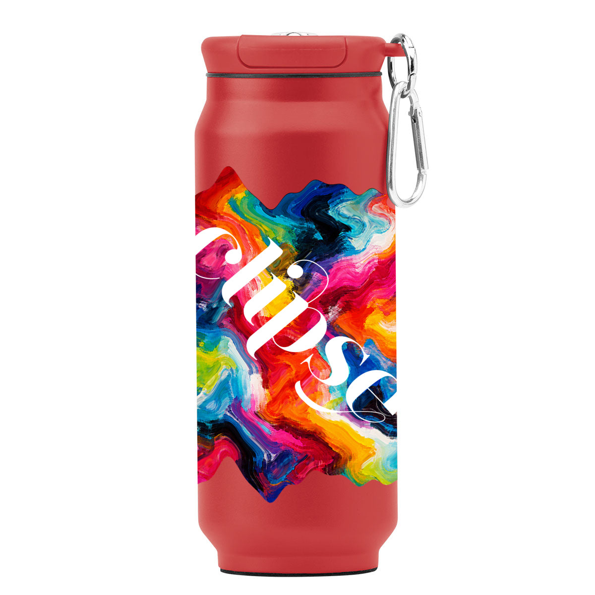 Fizz Recycled Stainless Steel Tumbler in Full Color, 17 oz - Red - Megabrite