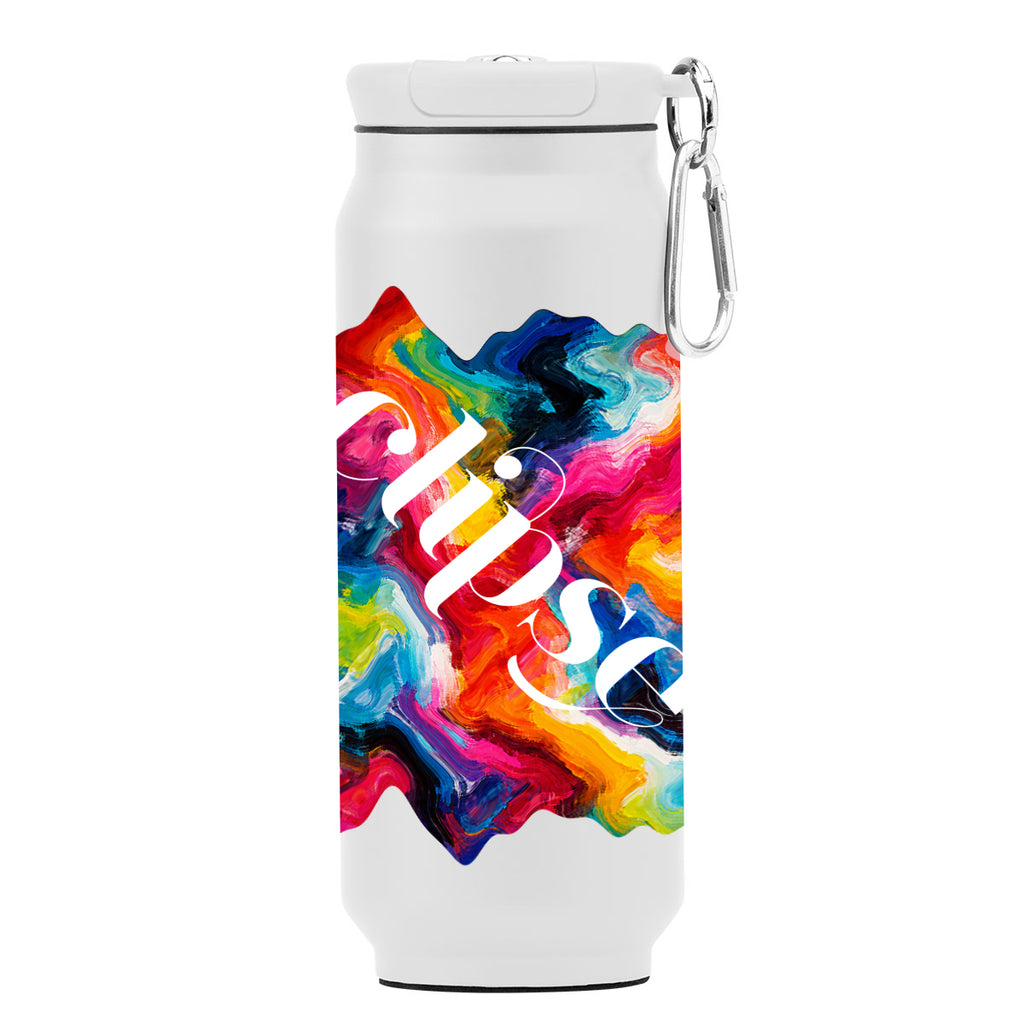 Fizz Recycled Stainless Steel Tumbler in Full Color, 17 oz - White - Megabrite