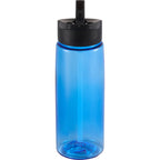 Flair Tritan Water Bottle with Flip Straw Lid, 26 oz Full Color - Blue - Back