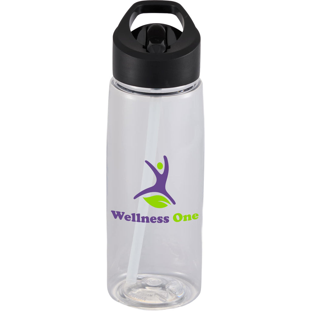 Flair Tritan Water Bottle with Flip Straw Lid, 26 oz Full Color - Clear - Alternate