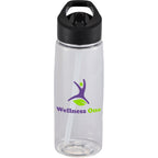 Flair Tritan Water Bottle with Flip Straw Lid, 26 oz Full Color - Clear - Alternate