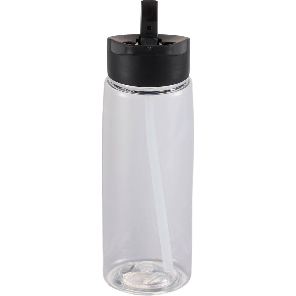Flair Tritan Water Bottle with Flip Straw Lid, 26 oz Full Color - Clear - Back