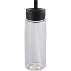 Flair Tritan Water Bottle with Flip Straw Lid, 26 oz Full Color - Clear - Back