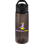 Flair Tritan Water Bottle with Flip Straw Lid, 26 oz Full Color - Smoke - Alternate