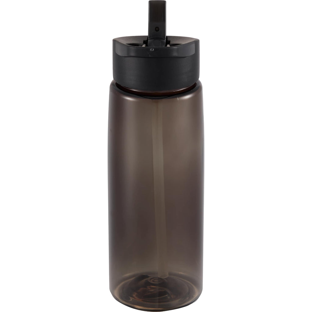 Flair Tritan Water Bottle with Flip Straw Lid, 26 oz Full Color - Smoke - Back