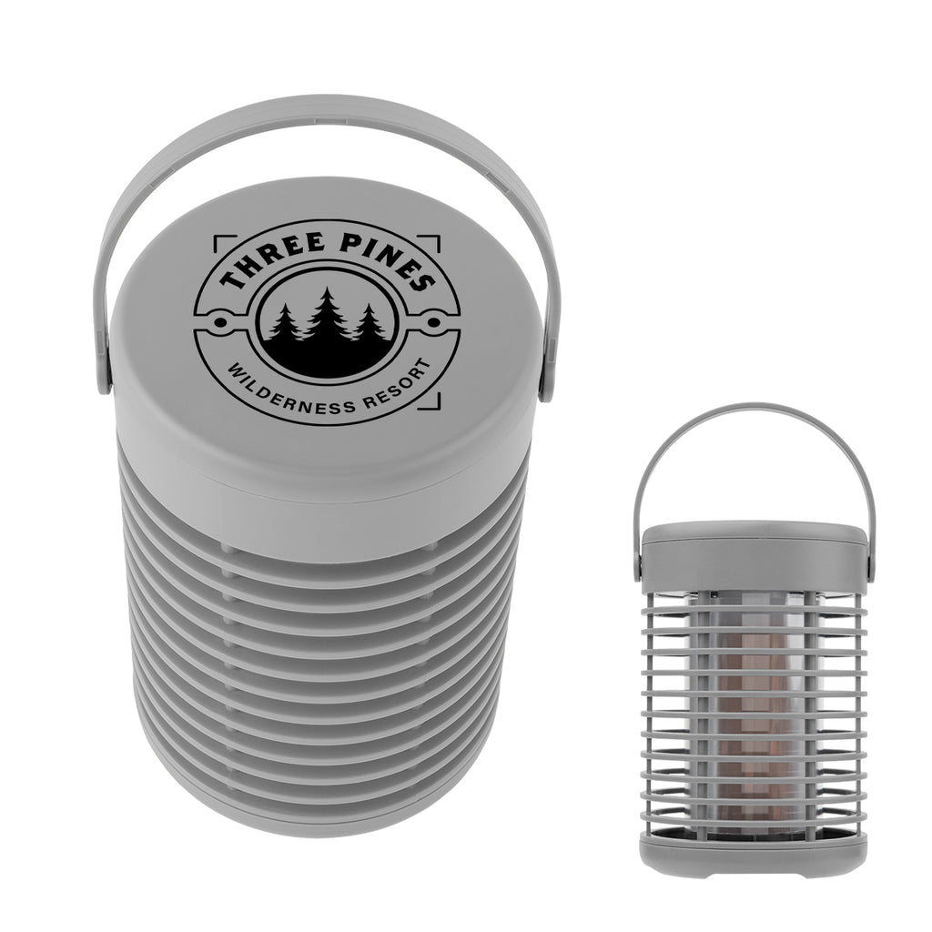 Flame Camping Lantern, Rechargeable - Gray - Silk Screen