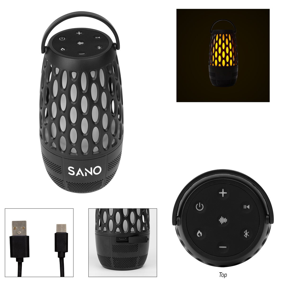 Flame Lantern with Speaker and Sound Machine