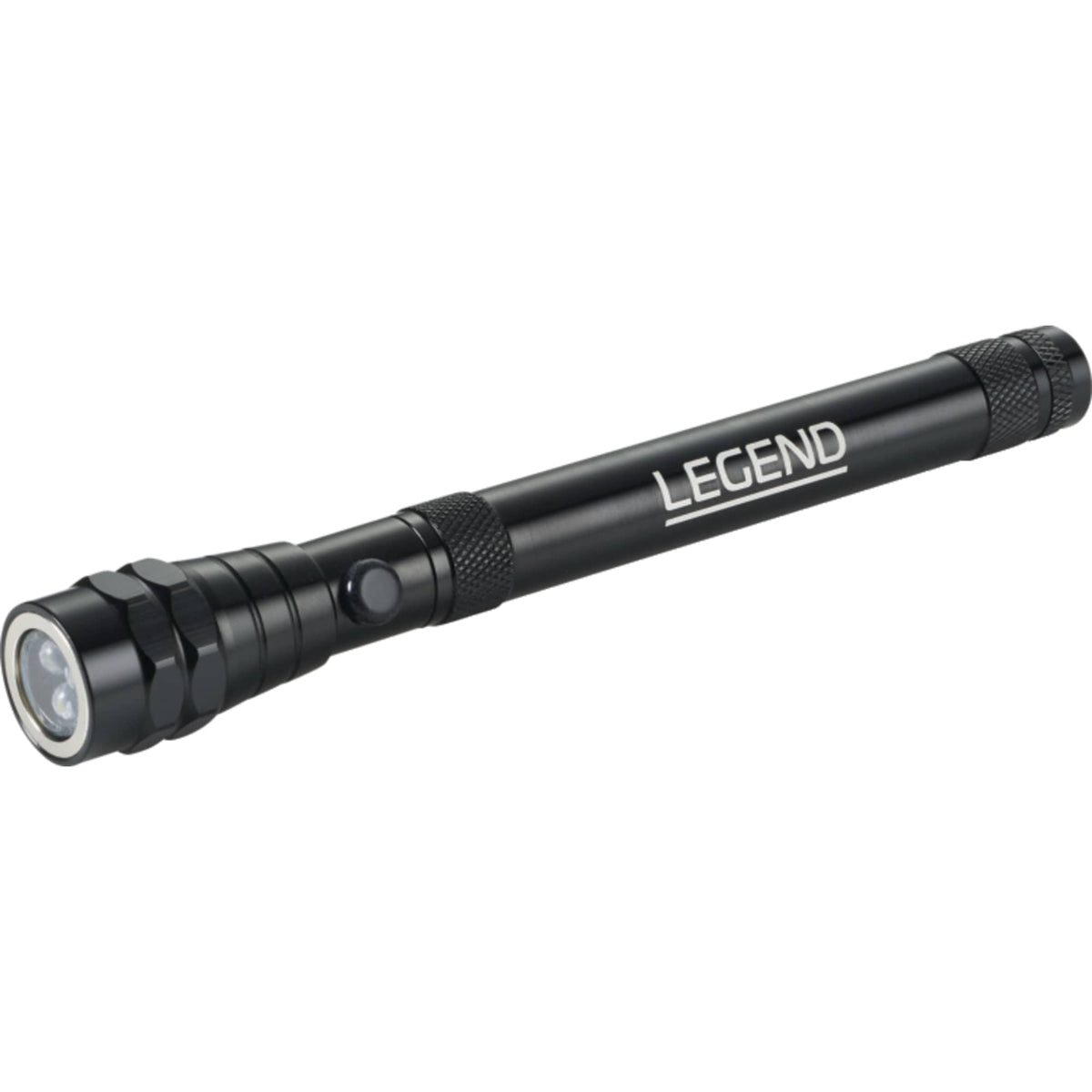 Flare Extending Flashlight with Magnetic Head - Black - Front