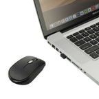 Flash Portable Wireless Mouse with Nano Receiver - Black - Left Angle 2
