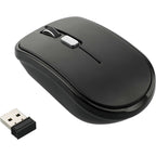 Flash Portable Wireless Mouse with Nano Receiver - Black - Right Angle 3