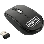 Flash Portable Wireless Mouse with Nano Receiver - Black - Right Angle