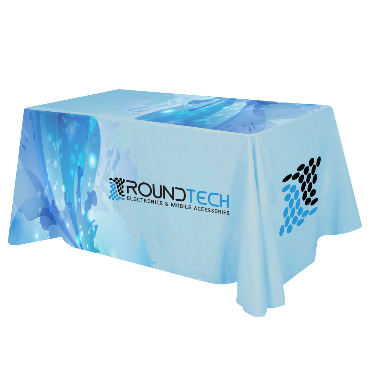 Flat Dye Sub Table Cover, Four Sided, 6 Foot Table