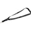 Flat Panel Polyester Lanyard, 18 Inches - Black - Front