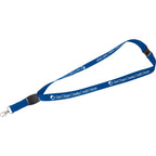 Flat Panel Polyester Lanyard, 18 Inches - Royal - Front