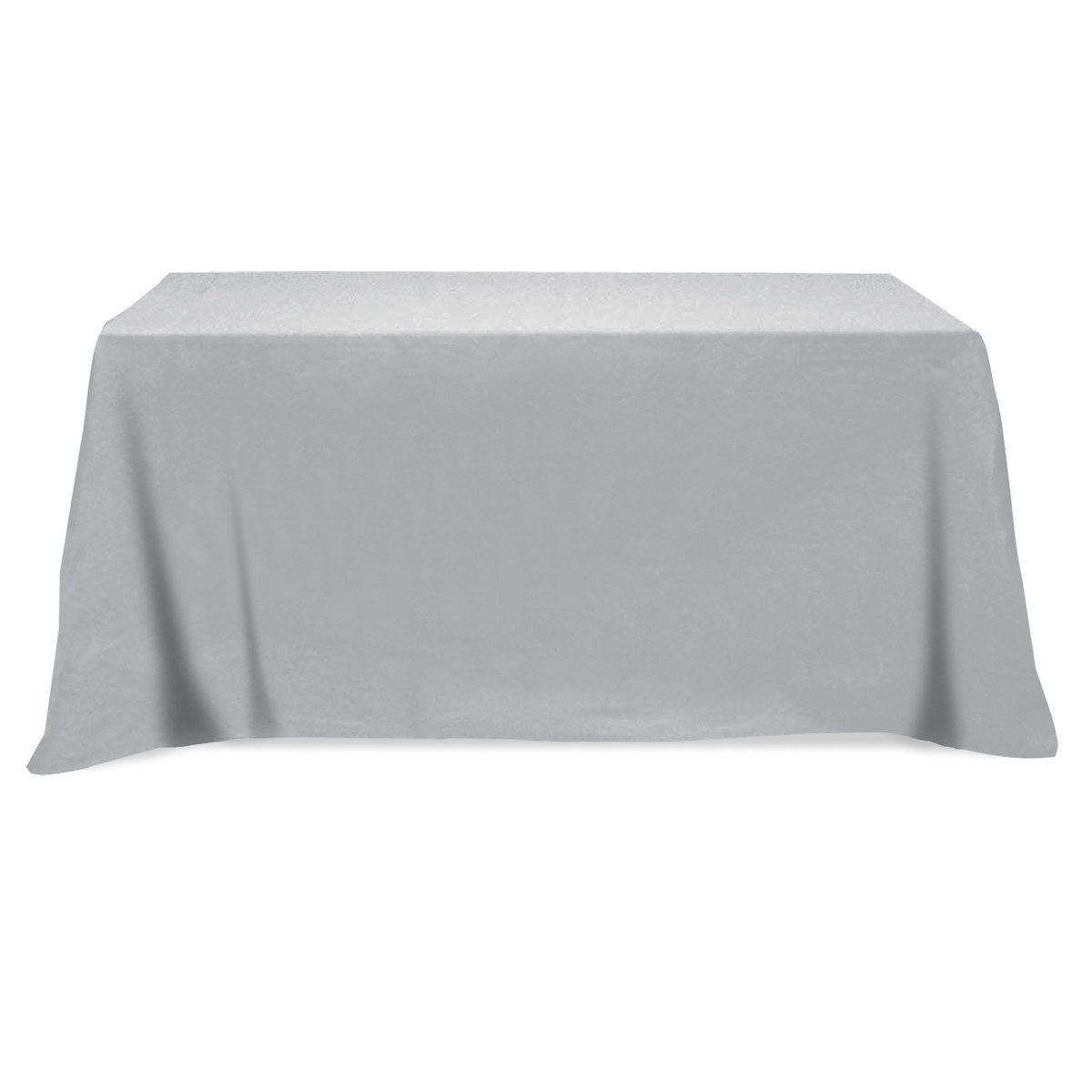 Flat Poly Cotton Table Cover, Four Sided, 6 Foot Table