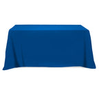Flat Poly Cotton Table Cover, Four Sided, 6 Foot Table - Flat Poly/Cotton 4-sided Table Cover - fits 6' standard table
