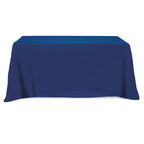 Flat Poly Cotton Table Cover, Four Sided, 6 Foot Table - Flat Poly/Cotton 4-sided Table Cover - fits 6' standard table