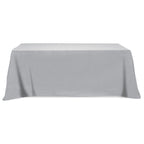 Flat Poly Cotton Table Cover, Four Sided, 8 Foot Table - Flat Poly/Cotton 4-sided Table Cover - fits 8' standard table